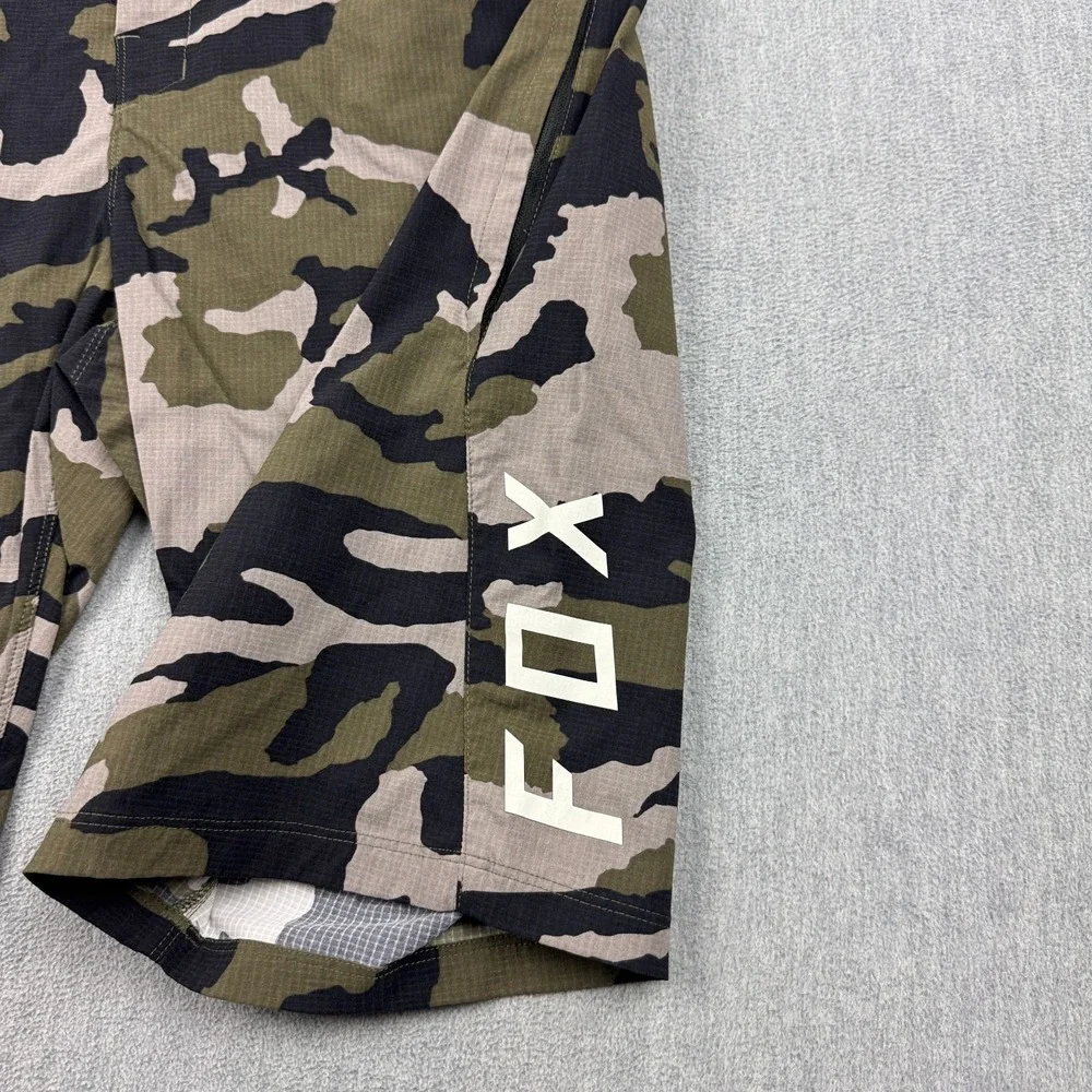 FOX Ranger Shorts Men 32 Green Black Camo Racing Mountain Biking Ripstop Active - Picture 2 of 14